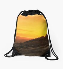 Fiery Sunset Drawstring Bag