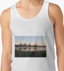 #city #skyline #water #river #cityscape #urban #building #architecture #sky #blue #buildings #panorama #view #downtown #sunset #park #reflection #travel #evening #dusk #lake #panoramic #newyork Tank Top