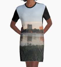#city #skyline #water #river #cityscape #urban #building #architecture #sky #blue #buildings #panorama #view #downtown #sunset #park #reflection #travel #evening #dusk #lake #panoramic #newyork Graphic T-Shirt Dress