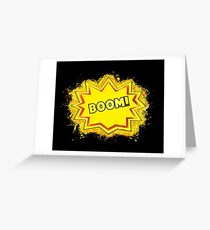 The eruption comic glowing Art Greeting Card