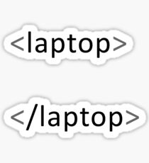 Laptop HTML Tag Sticker