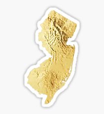 new jersey gold outline Sticker