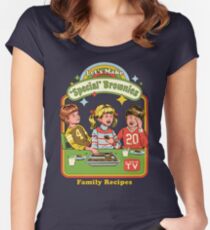 Camiseta entallada de cuello ancho Hagamos Brownies