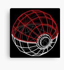 Pokeball 3D Canvas Print