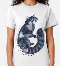 Watercolor Galaxy Red Panda Classic T-Shirt