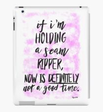 If i’m holding a seam ripper hand lettered watercolour quote iPad Case/Skin