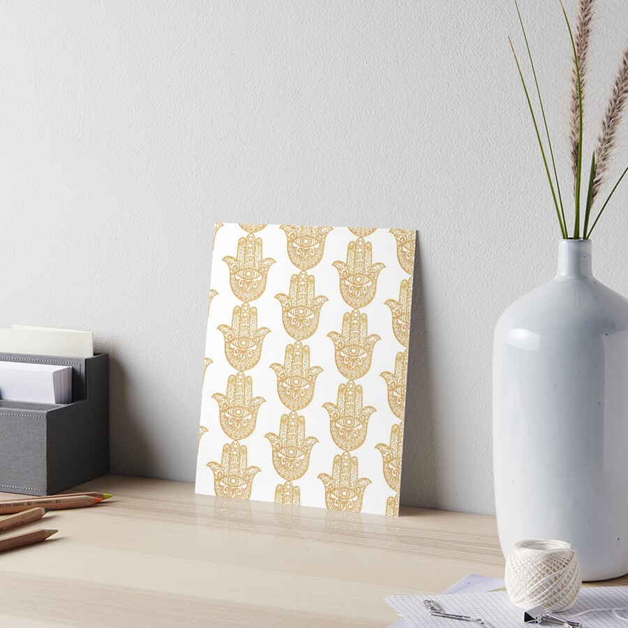 gold hamsa hand of fatima globetrotter art board print by koovox redbubble gold hamsa hand of fatima globetrotter art board print by koovox redbubble