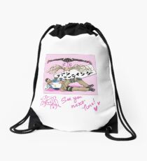 Lucky Chloe and Lei Wulong Drawstring Bag