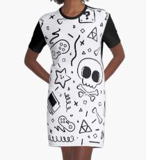 Lluksy Retro Gamer Graphic T-Shirt Dress