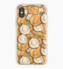 Vintage Fruits and Vegetables Pattern iPhone Case