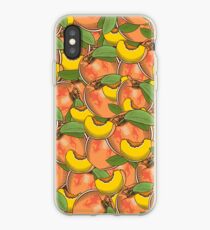 Vintage Fruits and Vegetables Pattern iPhone Case