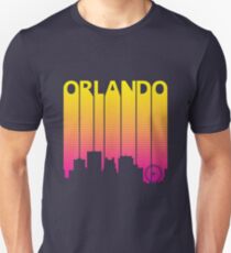 Retro 80s Orlando Skyline Silhouette Unisex T-Shirt