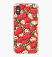 Vintage Fruits and Vegetables Pattern iPhone Case