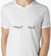 Always Tired Under Eye Tattoo Under Boobs Men's V-Neck T-Shirt