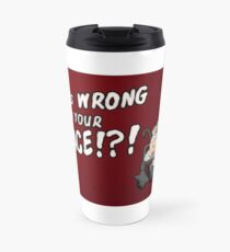 Mr. Plinkett - What’s Wrong With Your Face - Red Background Wheelchair Travel Mug