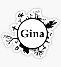 Halloween name Gina Sticker
