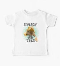 Respect The Beard - Bearded Dragon Funny Reptile T-shirt Baby Tee