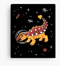 Ankylosaurus In Space T-Shirt - Cool Dinosaur Tee Canvas Print