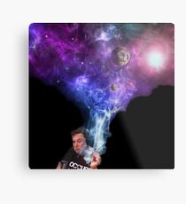 Elon Musk smoking outerspace weed Metal Print