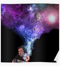 Elon Musk raucht Outerspace Weed Poster