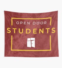 Open Door Students Burgandy Wall Tapestry