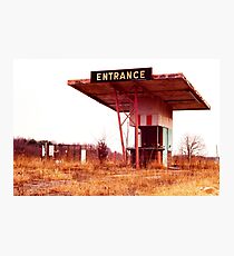 Colonial Drive In Theatre - Ticket Booth and Screen Photographic Print