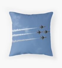 Air show, #AirShow #sky #plane #aircraft #airplane #air #flight #fly #flying #jet #aviation #blue #military #planes #travel #helicopter #airshow #clouds #transportation #show #aeroplane #squadron Throw Pillow
