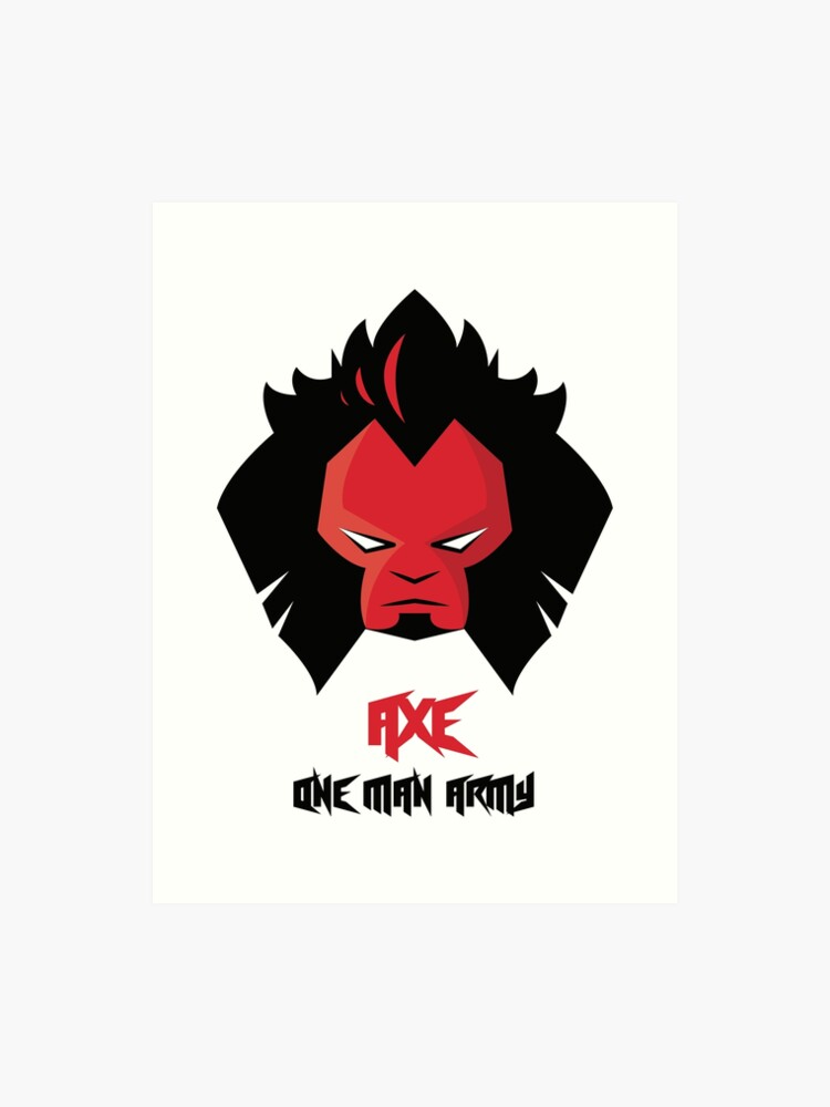 Dota 2 Axe One Man Army Logo Art Print