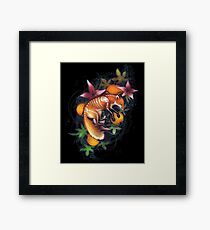Incredible Hand-Drawn Halloween Skeleton Fox Framed Print