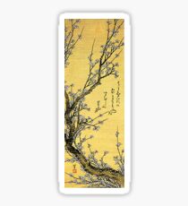 'Blühender Pflaume' von Katsushika Hokusai (Reproduktion) Sticker