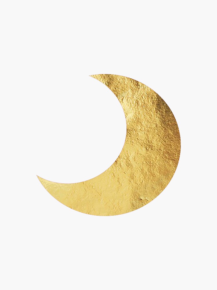 "gold moon" Sticker by kamrynharris18 Redbubble