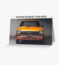 Toyota Starlet 40 Jahre Grußkarte