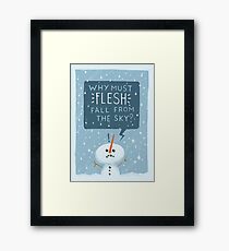 Snowmanity - FLESH Framed Print