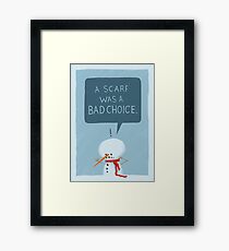 Snowmanity - Scarf Framed Print