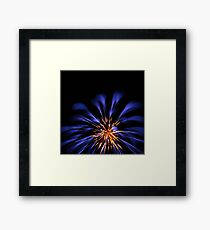 Blue Fire Flower Framed Print
