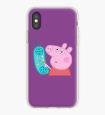Peppa Pig Hanging Up Sticker iPhone Case