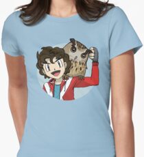 Sincloopy and Fat Poopy the Owl Women's Fitted T-Shirt