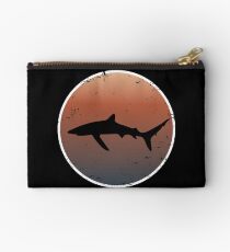 Blue Shark on Dark Sunset Colors Studio Pouch