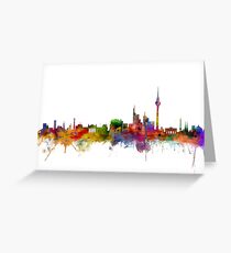 Berlin Deutschland Skyline Grußkarte
