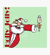 Holly Jolly Santa Photographic Print