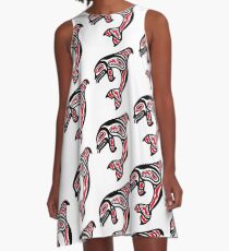 Orca Killer Whale Pacific Northwest Native American Indian A-Line Dress