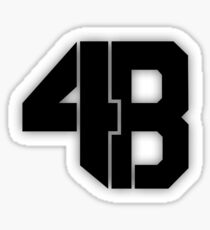 4B dj logo Sticker
