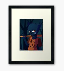 Night in the woods - Mae Framed Print