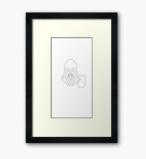 Minimalist Assassin Ezio - Outline Framed Print