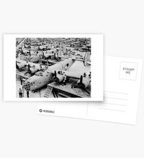 B-24 Bomber Assembly Line, 1943. Vintage Photo Postcards