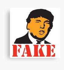 FAKE NEWS - PRESIDENT TRUMP Canvas Print