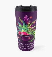 "Surround Yourself With What's Good in Life" Terrarium Dragon Travel Mug