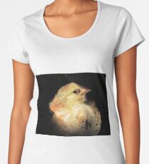 salmon faverolle pullet contemplates Women's Premium T-Shirt