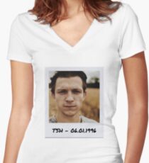 Tom Holland Polaroid Edit (64) Women's Fitted V-Neck T-Shirt
