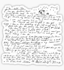 I'm With You - Vance Joy - Handwritten Sticker